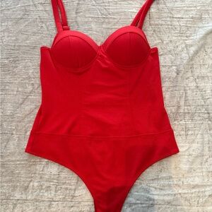 Haute Monde Red Women's Shapewear Bodysuit